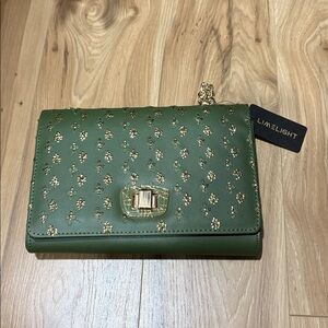 Limelight Pakistani Olive and Gold Crossbody Bag NWT
